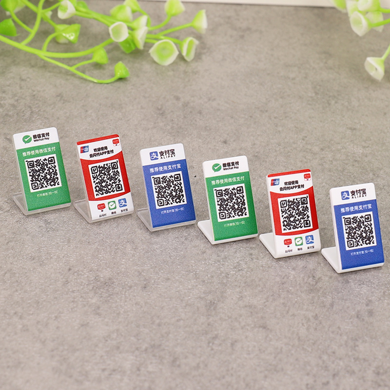 1:12 points doll house accessories simulation mini two-dimensional code supermarket scene props miniature code table collection code