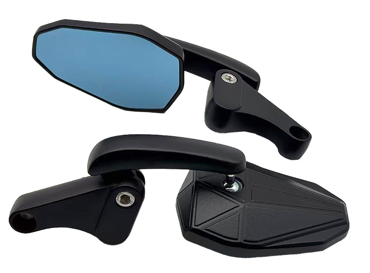 Customized Supagp Japanese-Style Horn Motorcycle Modified Rearview Mirror Motorcycle Blue Glass Horn Reflector