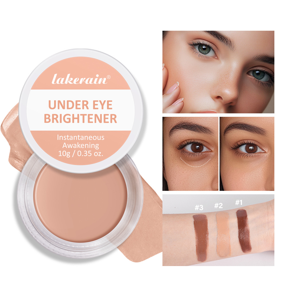 Cross-Border Lakerain Eye Concealer and Brightening Cream, Conceals Dark Circles, Eye Shadow Cream, Moisturizing, Non-Greasy, Non-Caking