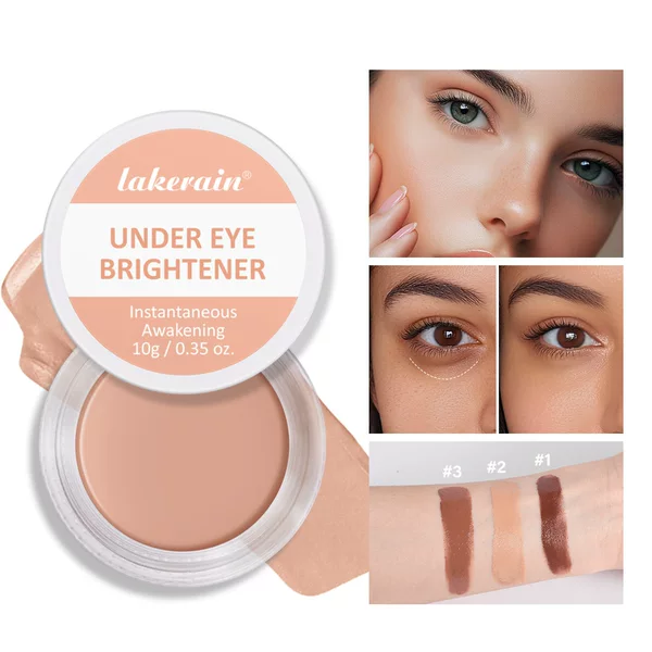 Cross-Border Lakerain Eye Concealer and Brightening Cream, Conceals Dark Circles, Eye Shadow Cream, Moisturizing, Non-Greasy, Non-Caking