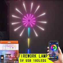 烟花灯幻彩节日装饰圣诞0.3米0.5米1米5v蓝牙智能控制led烟花灯带