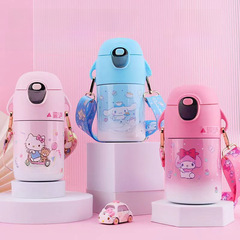 三麗鷗卡通時尚網紅溫顯保溫杯青少年學生兒童吸管杯316不鏽鋼杯