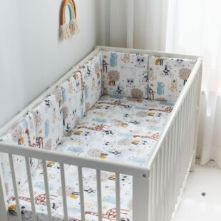 Baby bed circumference newborn bedding set pure cotton fence 30*30*6 whole piece washing bicycle dog