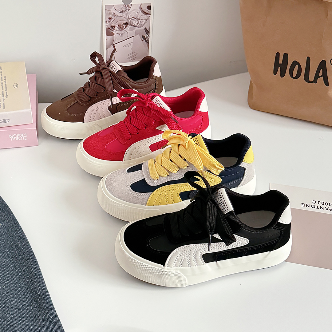 Korean Style Versatile German Training Canvas Shoes For Women, Ins...