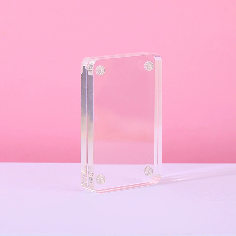 Spot acrylic card brick magnetic suction desktop stand-up card DIY manual account HD transparent mahjong gupan brick wholesale