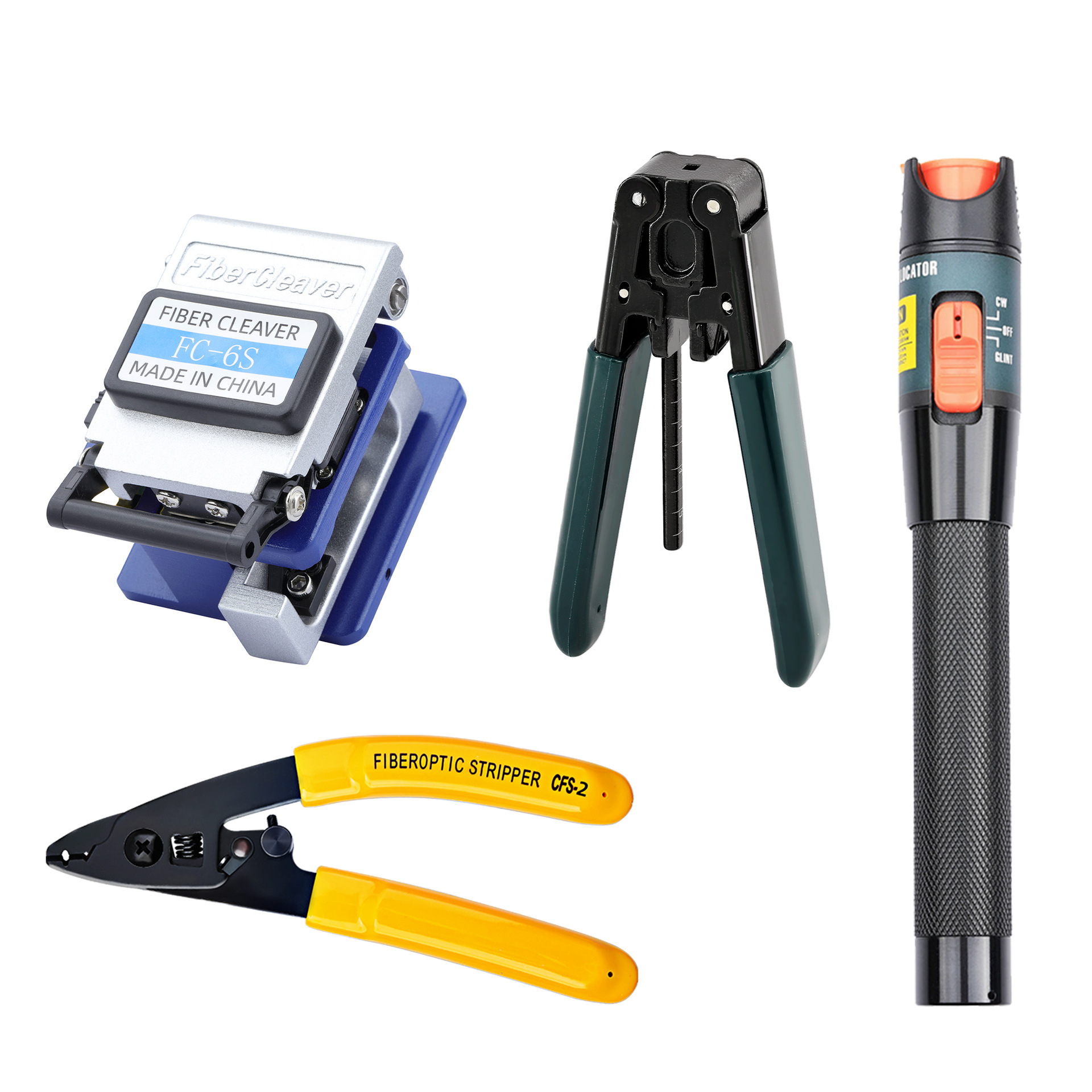 Cutting knife + stripping device + double-Port wire stripper +10mW red pen