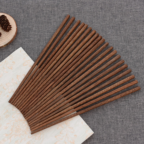 Chopsticks household solid wood high-end tableware chicken wing wood chopsticks no paint no wax red sandalwood fast non-slip high temperature resistance