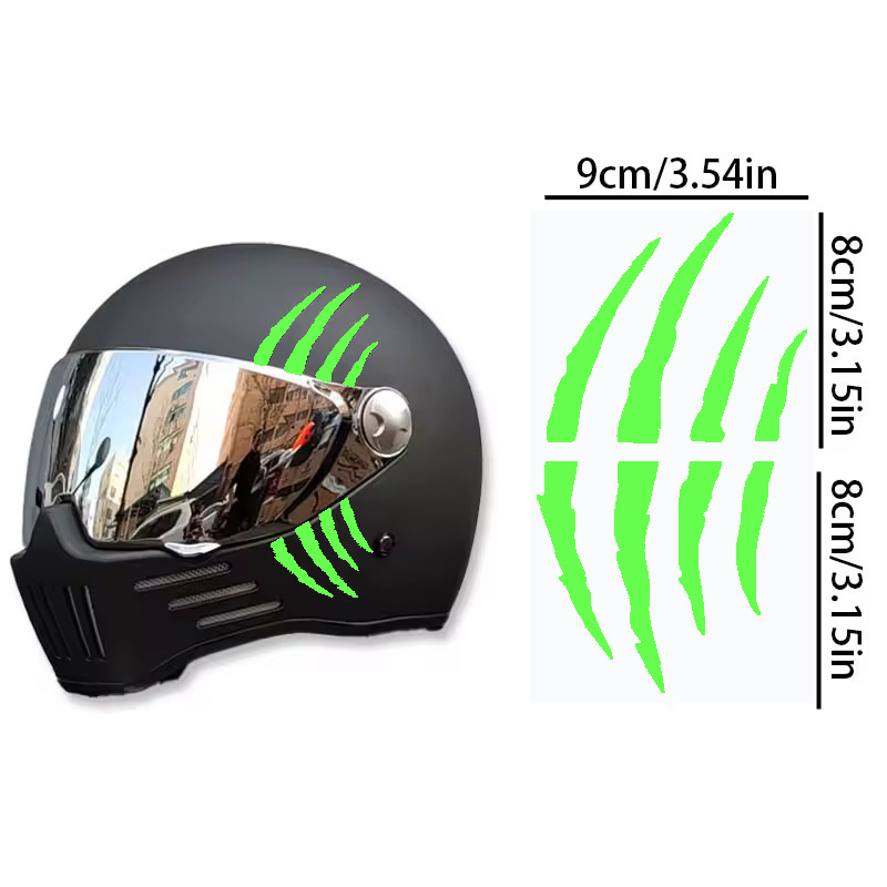 Monster Ghost Claw Scratch Sticker Personalisierte Kreative DIY Offroad Motorrad Helm Dekoration_voghion.com