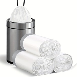 Cross-Border Household Drawstring Thickened White Garbage Bag with Break-Point Kitchen Dormitory Large Plastic Bag