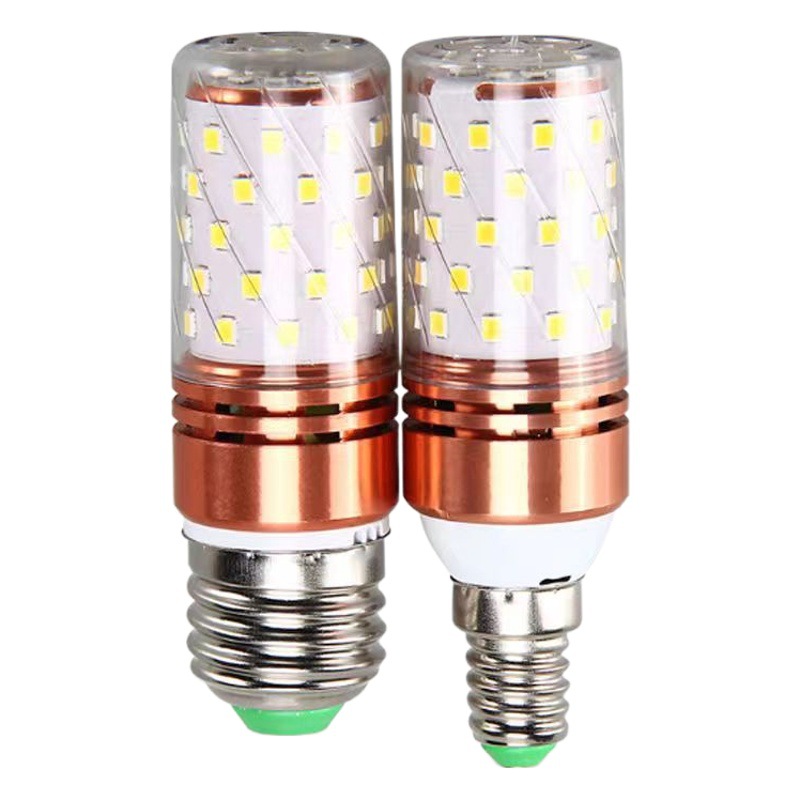 Bombilla LED E14 E27 con base de rosca grande, bombilla tipo maíz, luz blanca, luz tricolor, bombilla tipo vela, ajustable, de bajo consumo, regulable