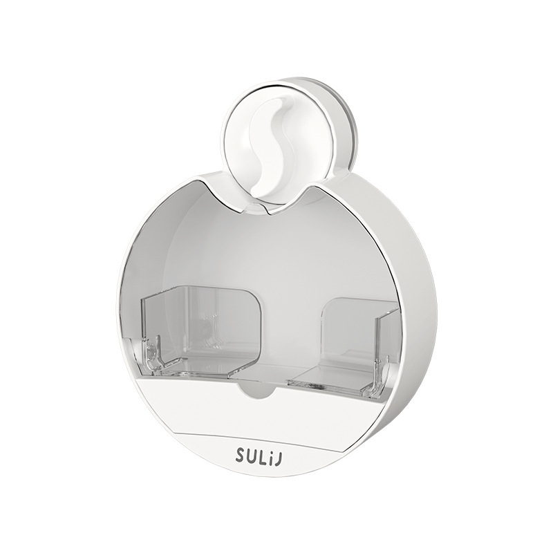 Caja de jabón de tapa de ventosa tipo estante de pared para almacenar drenaje doméstico de baño de baño caja de jabón sin agujeros