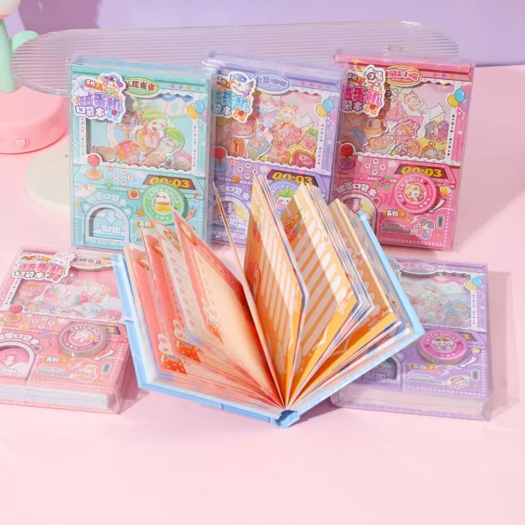 Nuevos dibujos animados creativos lindos órganos de torsión de huevos libros creativos de bolsillo páginas interiores de color cuaderno de notas