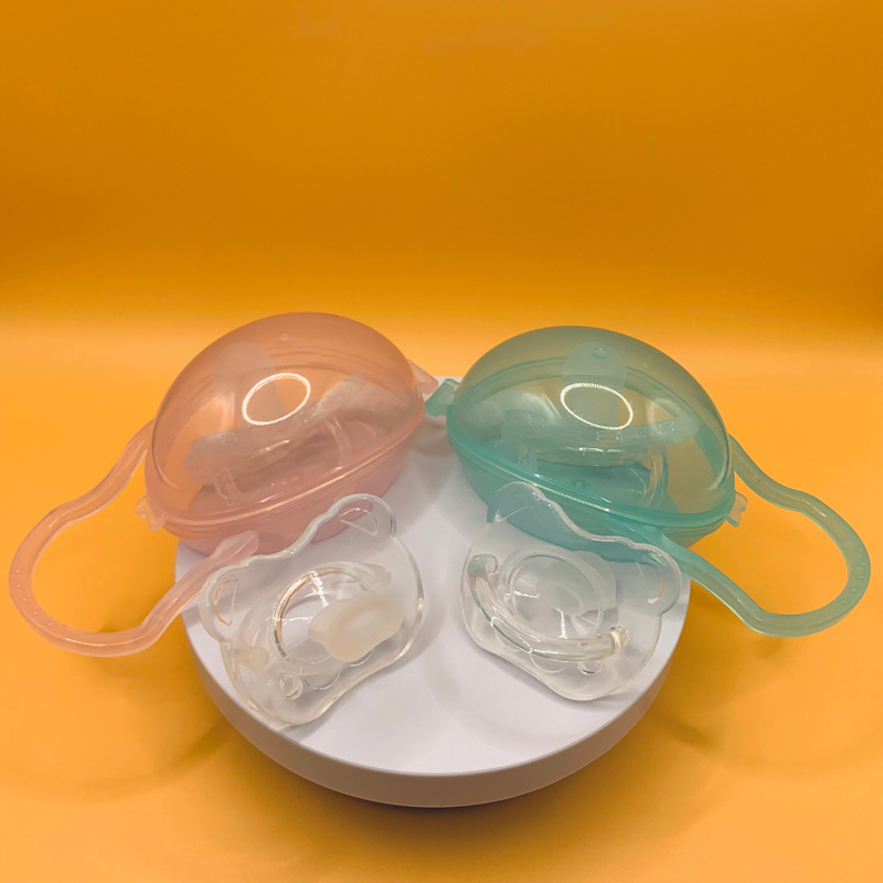 Baby silicone pacifier newborn super soft sleeping simulation breast milk liquid silicone pacifier with Box Wholesale