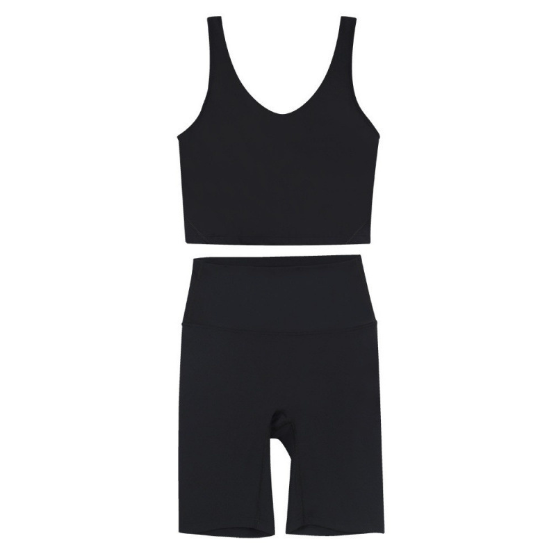 Lulu Same Style Original Label Five-Point U-Shaped Sports Suit Vest Underwear Women's Fitness Nude Bra Beautiful Back Yoga Wear