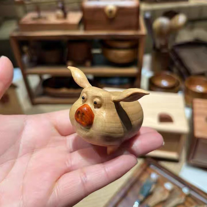 黒檀かわいいミルクドラゴン癒しオフィスデスク装飾品無垢材臭いクマのおもちゃ手作り周辺ギフト|undefined