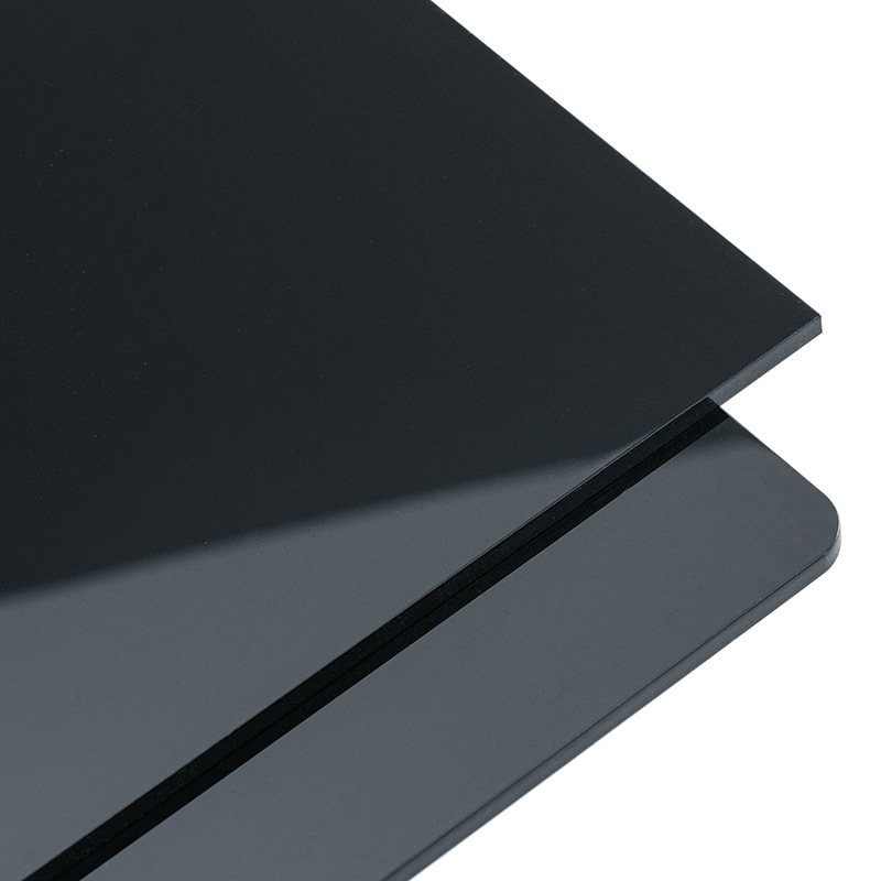 厂家黑色亮面亚克力板有机玻璃板任意切割磨砂PS板激光UV印刷抛光