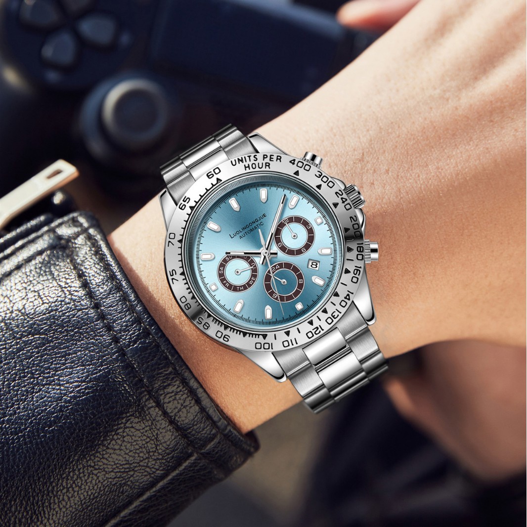 Reloj Mecánico Automático Duke of Lorraine 1954 TikTok Live, Multifuncional, Resistente al Agua, Luminoso, para Hombre, con Meteorito