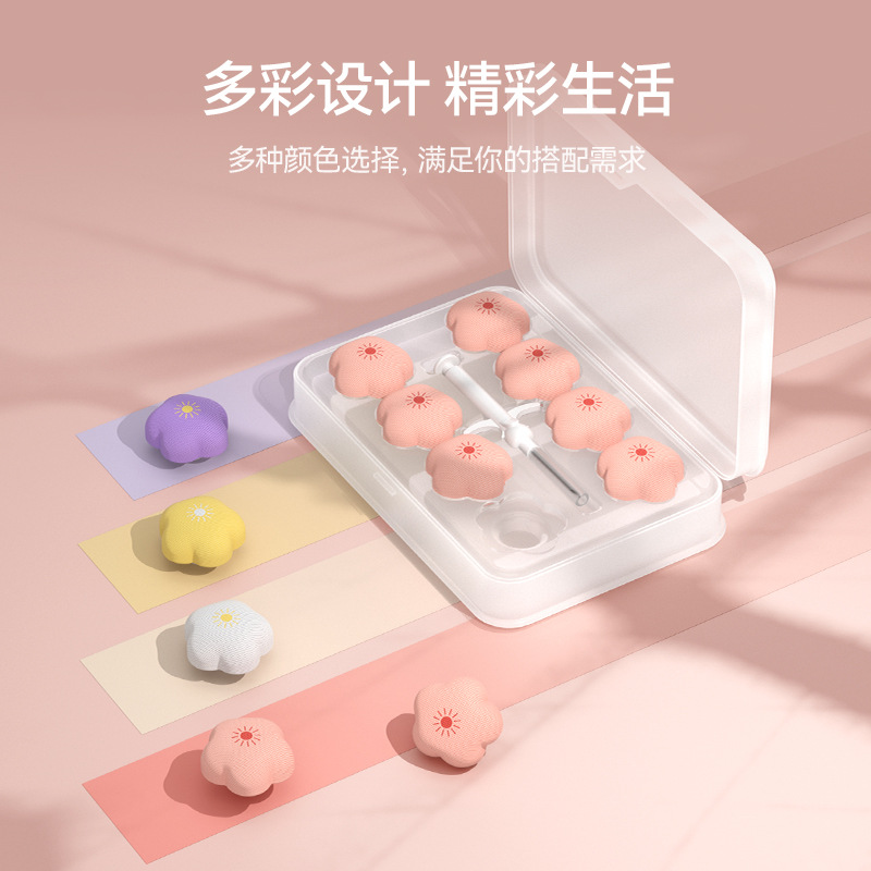 New small flower safety invisible bedspread and duvet fastener with one-touch unlocking button