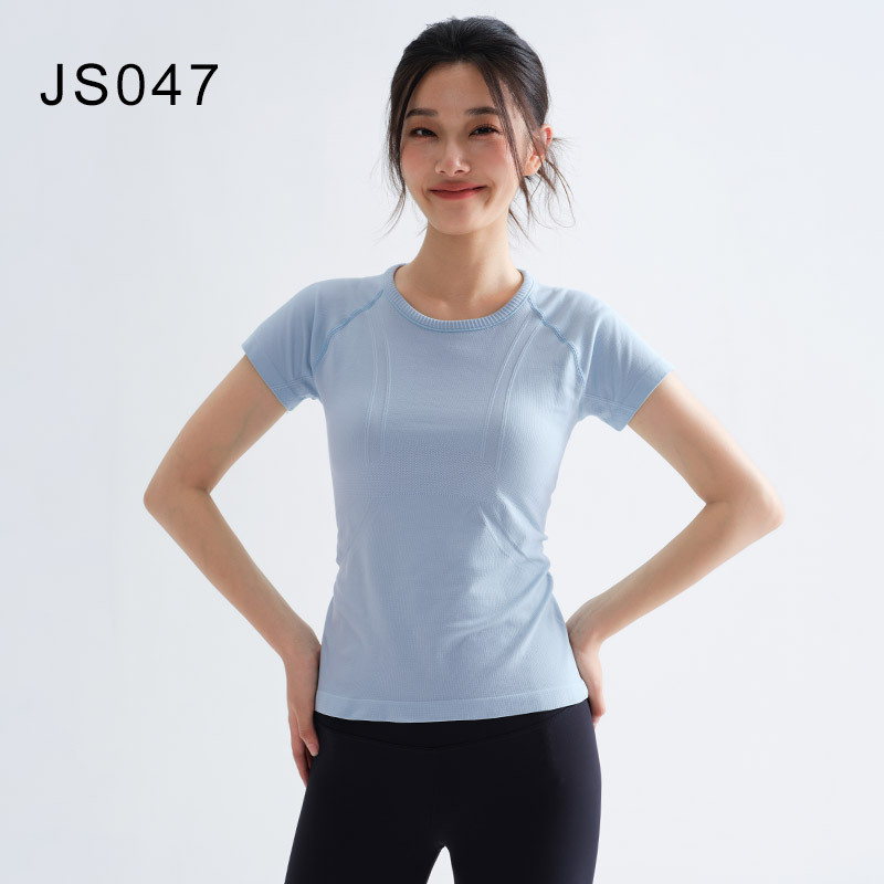 瑜伽服紧身衣运动健身短袖上衣速干透气跑步2025新款秋款羽毛球衣|undefined