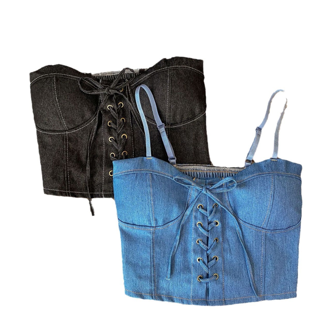 Vaquero chaleco de cinturón de mujer correa de cor