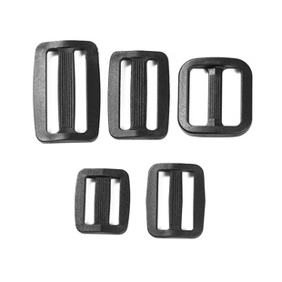Factory 16~60mm Black Plastic Three-speed Buckle Flat Day Buckle Webbing Adjustment Connection Buckle Supply Wholesale