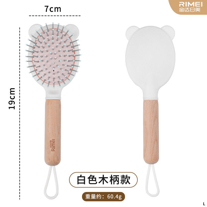 Pein de masaje de cuero cabelludo de madera Jinda Rimei pein de masaje antiestático bolsa de aire esponjosa cabelludo