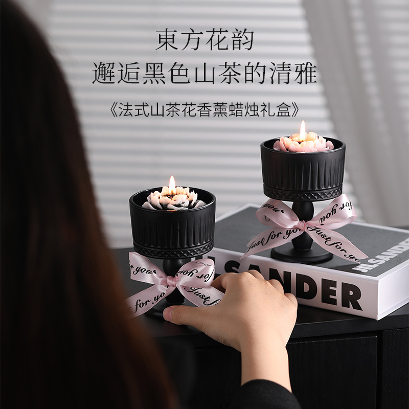 雅風山茶花アロマギフトボックス 誕生日 高級ギフト ホリデーギフト 大豆ワックス エッセンシャルオイル アロマディフューザー|undefined