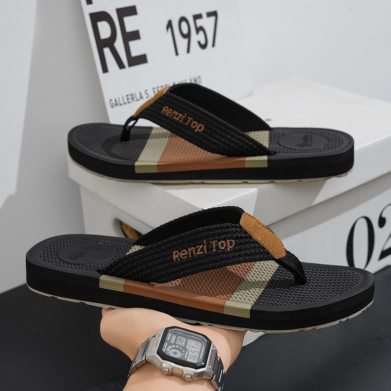 Light Luxury Designer 2026 Summer Casual Color-Blocking Men's Outdoor Casual Sandals Trendy Beach Men's Slippers Light Luxury Designer 2026 Summer Casual Color-Blocking Men's Outdoor Casual Sandals Trendy Beach Men's Slippers
