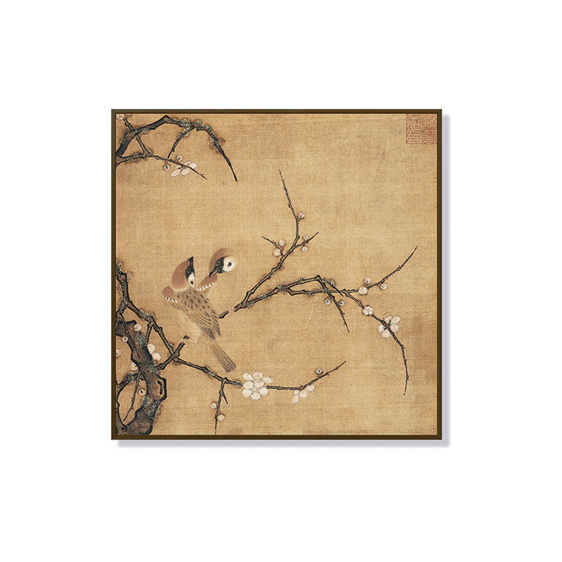宋代美学花鸟装饰画复古禅意国风挂画新中式茶室办公室书房壁画|undefined