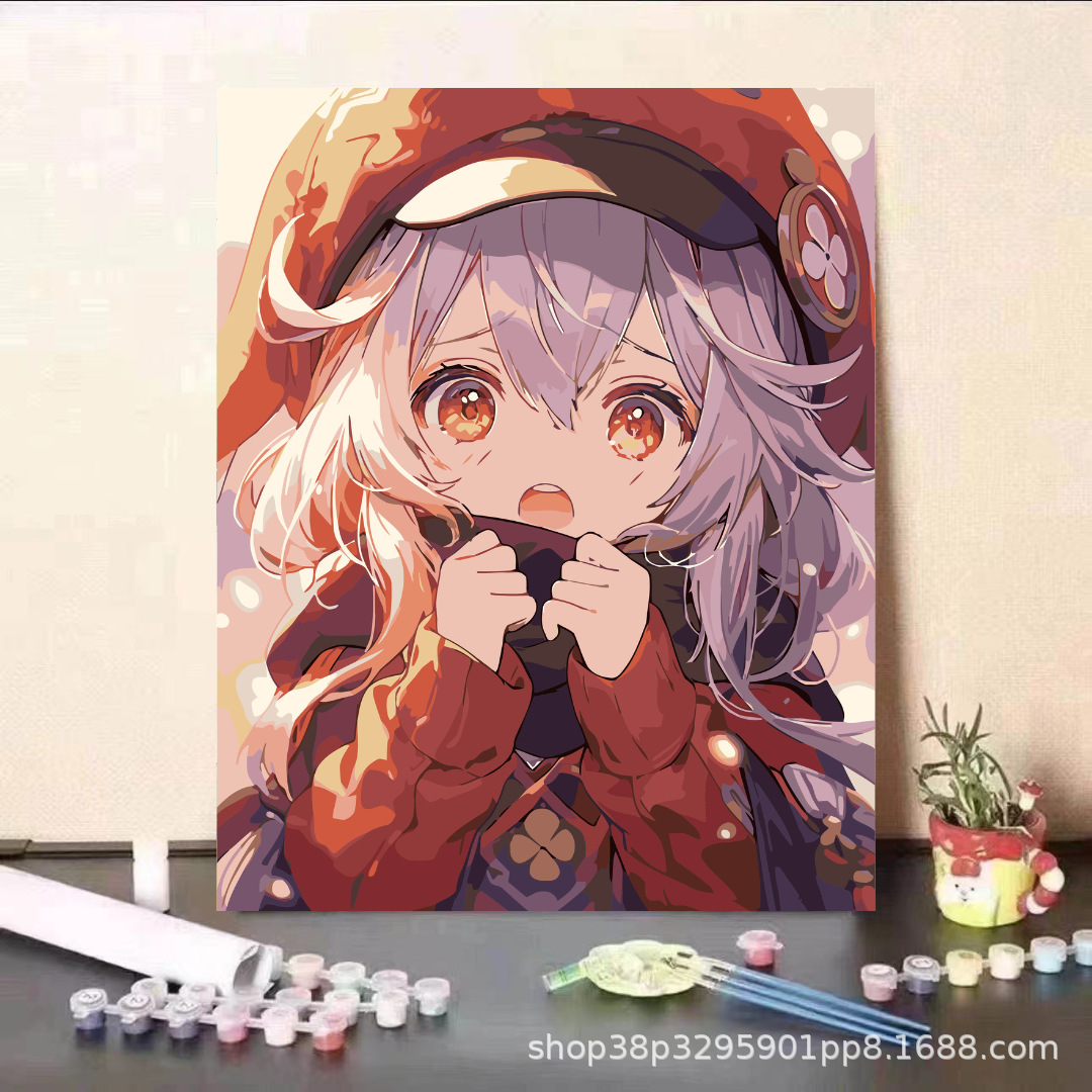 Guardia dulce serie de animación de pintura al óleo digital DIY moderna minimalista para niños fábricas de pintura al óleo de relleno al por mayor