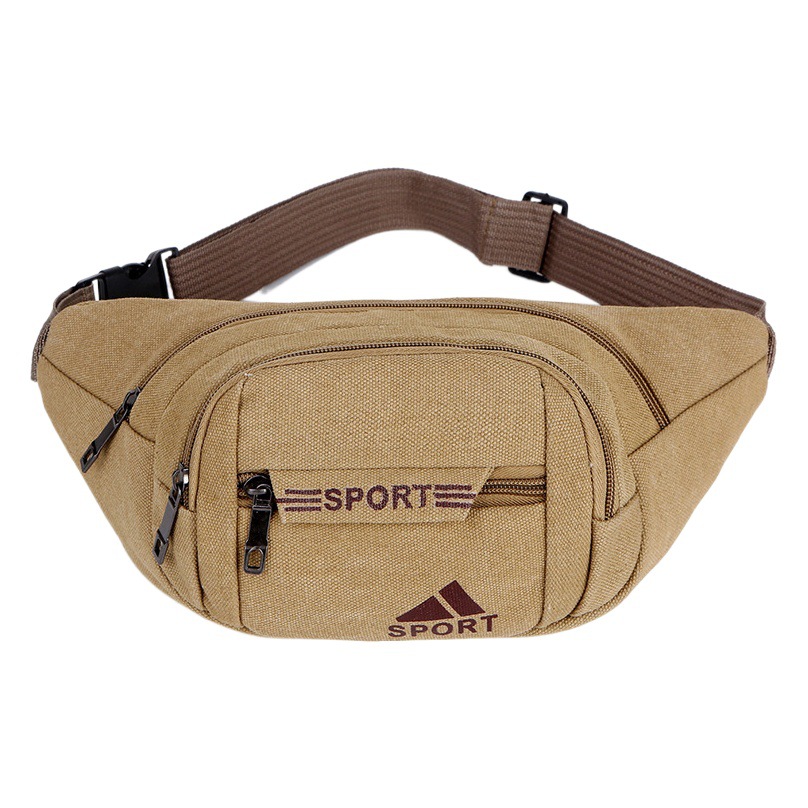 Nuevo bolso de cintura de lona de los hombres bolsa de mensajero de múltiples capas bolsa de cintura de deportes al aire libre puesto bolsa de cajero sitio de construcción bolsa de cintura resistente al desgaste