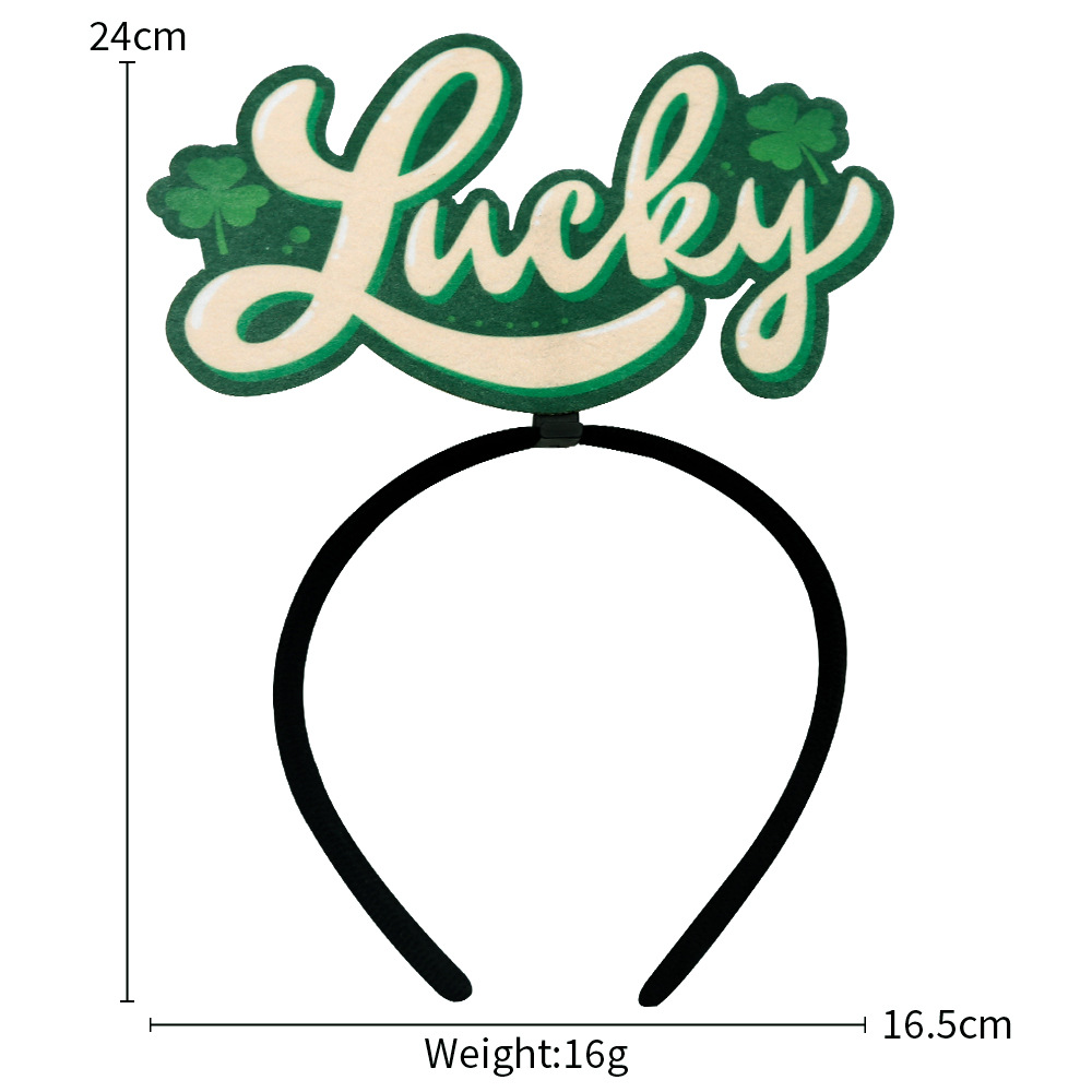 2026 nuevo día de Irlanda decoración afortunada tocado de pelo de San Patricio vestido de pelo de trébol