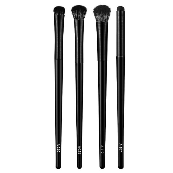 JONBOS Wooden Handle Eye Shadow Brush Soft Wool Fiber Hair Large Detail Tapered Silkworm Sleeping Brush Eye Simmy Brush Makeup Brush