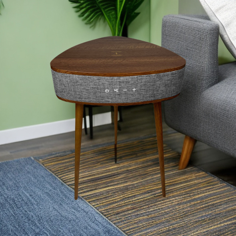 スマート三角形サイドテーブル コーヒーテーブル ワイヤレス充電 Bluetoothスピーカー 音楽プレーヤー TWS機能搭載スピーカー|undefined