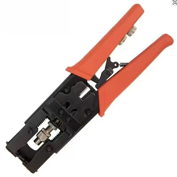 有线电视 家用电视卫星 光纤盒 75-5公制英制F头挤压钳压接钳套装