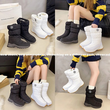 加工定制25冬季情侣加绒加厚中筒雪地靴防滑厚底男女东北户外棉靴