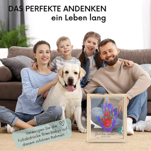 Cross-Border Hand and Foot Print Photo Frame One-Year Anniversary Picture Frame Hand Seal Baby Wooden Photo Frame