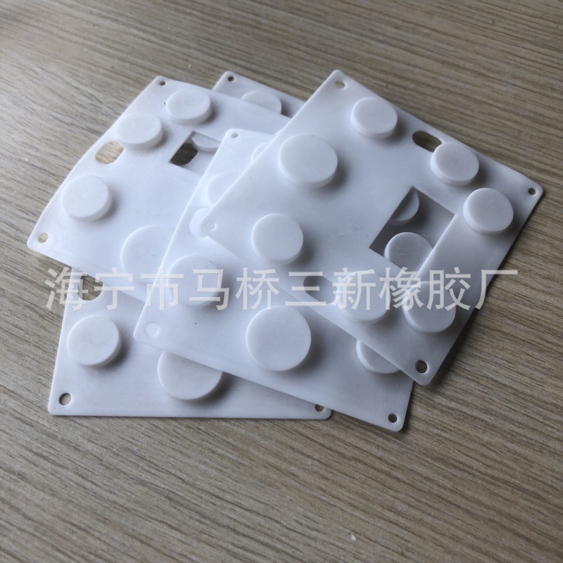 白色方形硅胶垫 带孔密封垫片 集成吊顶密封垫密封垫 硅胶垫片