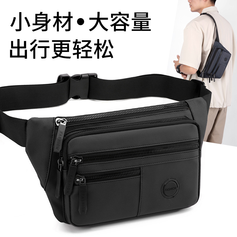 Nuevo mochila anti-derramamiento bolsa de cintura personalidad masculina bolsa de hombro deportiva casual al aire libre bolsa de pecho de moda resistente al desgaste