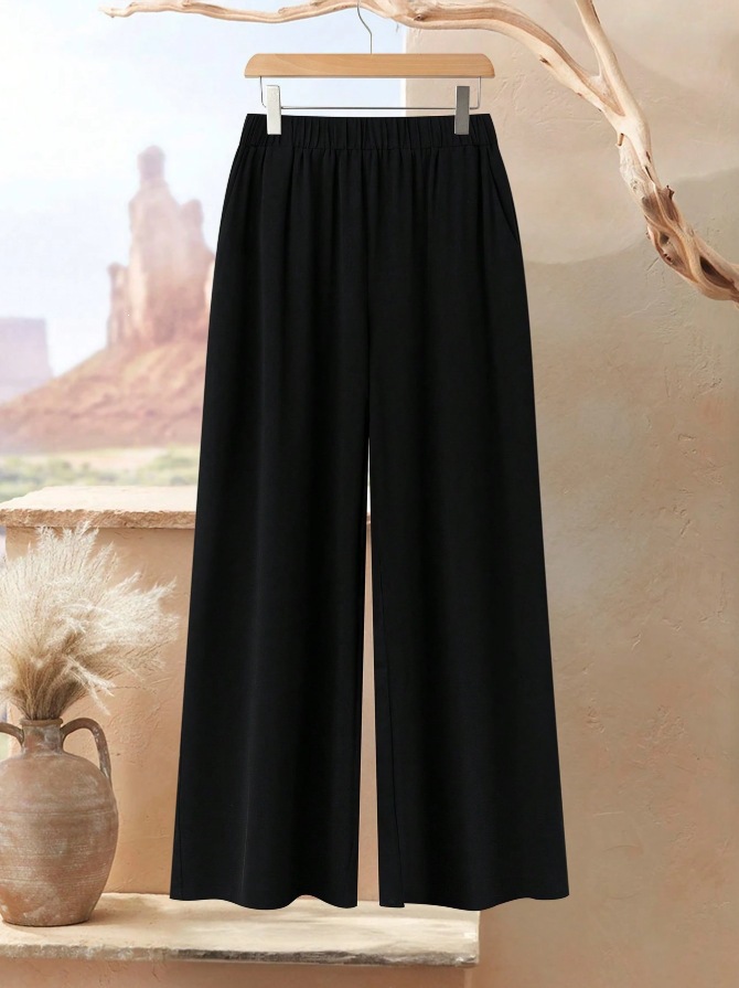 Women's Casual Printed Pant Set Loose-fitting Plus-size Outfit_voghion.com
