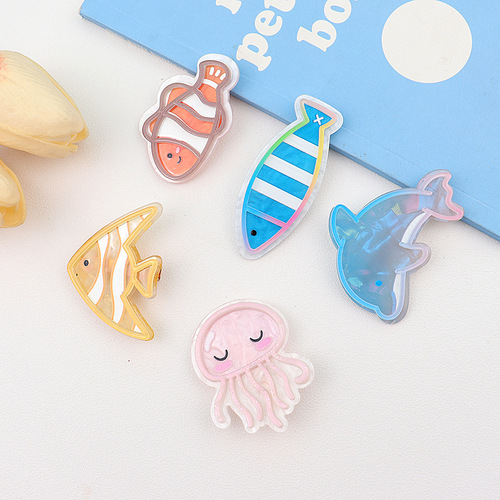 Ocean Series 2.0 Collection Student Girls Acrylic Hairpins Bangs Side Clips Headband Cards Children's Accessories