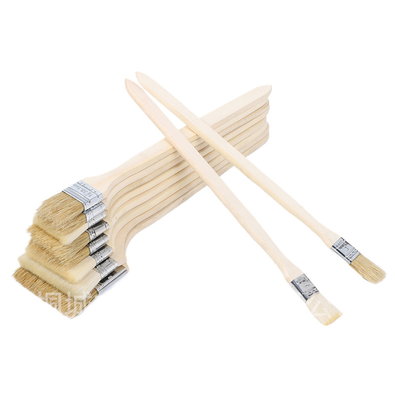 Antong fábrica al por mayor herramientas de decoración especial mango de madera largo cepillo de pintura 1-3-inch cepillo de hardware resistente a solventes