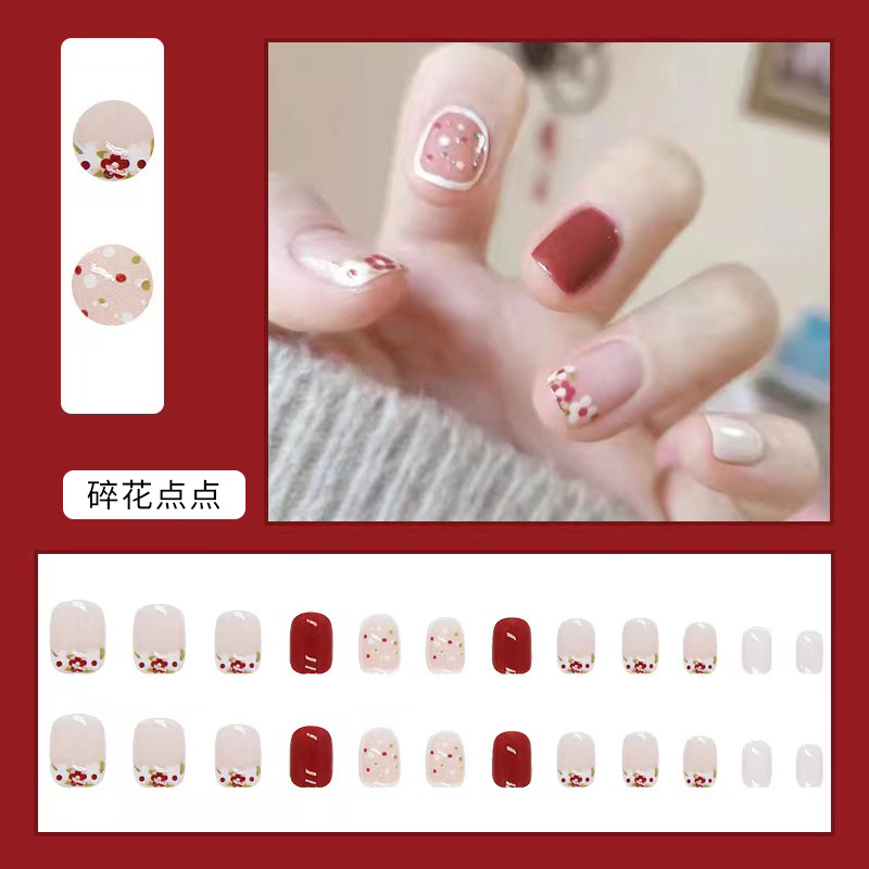 ins style air-sensitive jelly gel nail patch high-grade wear nail polish finished product popular color long short wholesale