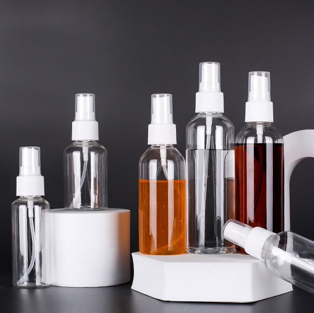 Wholesale 30 50 100ml watering can small bottle fine mist alcohol spray bottle sub-bottled liquid plastic bottle spray bottle