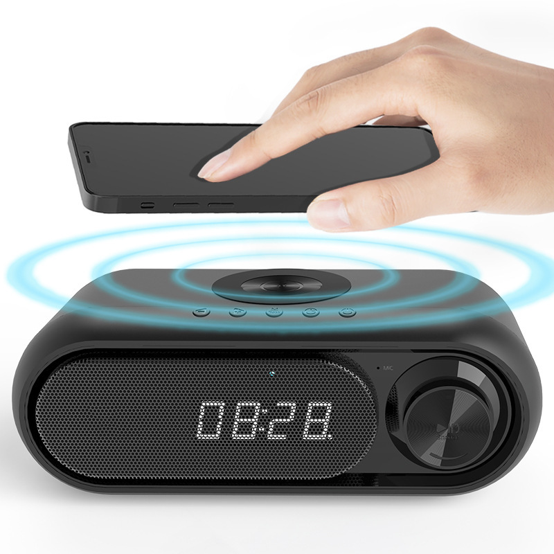 Amazon Bluetooth スピーカー プライベート モデル ワイヤレス充電 LED 時計 目覚まし時計 オーディオ充電低音|undefined
