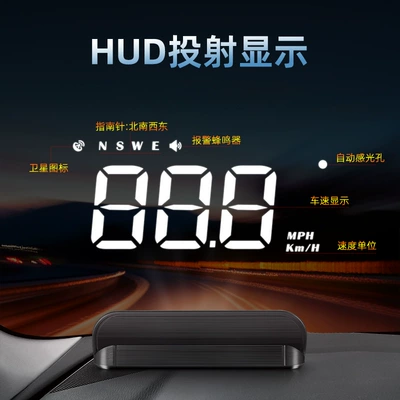 Vehicle HUD GPS vehicle speed display