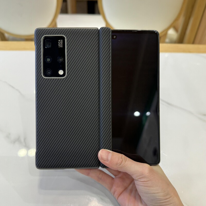 Kevlar Pattern Huawei Mate X2 Central Axis Magnetic Mate X6 Carbon Fiber Pattern Mate X7 Phone Case Suitable for Vs2