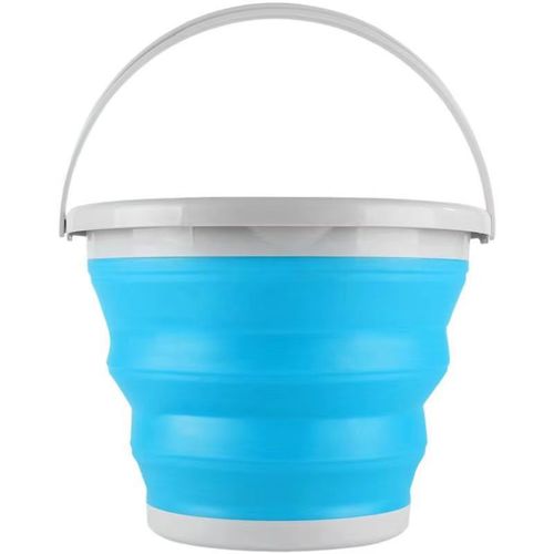Outdoor folding silicone thickened bucket household car washing fishing bucket travel portable portable fishing bucket