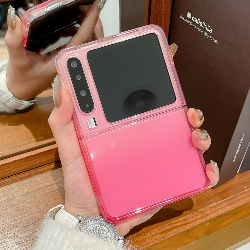 Huawei purax 携帯電話ケースに適したグラデーションローズピンク purax 折りたたみスクリーンボールブレスレット女性の保護カバー|undefined