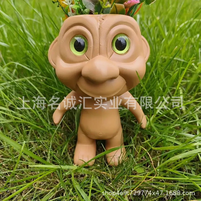 Cross-Border New Product: Alien Flower Pot, Quirky Resin Ornament for Home and Office, Big-Eyed Elf Decoration Cross-Border New Product: Alien Flower Pot, Quirky Resin Ornament for Home and Office, Big-Eyed Elf Decoration
